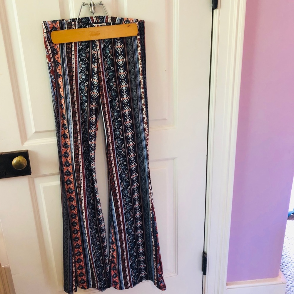 🧡Sady&Lu colorful patterned flare pant
